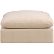 Meridian Furniture Comfy Beige Velvet Ottoman