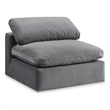 Meridian Furniture Comfy Grey Velvet Armless Chair