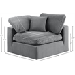 Meridian Furniture Comfy Grey Velvet Corner Chair