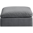 Meridian Furniture Comfy Grey Velvet Ottoman