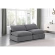 Meridian Furniture Comfy Grey Velvet 2-Pc. Modular Sofa