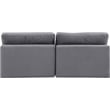 Meridian Furniture Comfy Grey Velvet 2-Pc. Modular Sofa