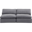 Meridian Furniture Comfy Grey Velvet 2-Pc. Modular Sofa