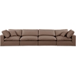 Meridian Furniture Comfy Brown Vegan Leather 4-Pc. Modular Sofa
