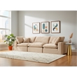 Meridian Furniture Comfy Beige Velvet 3-Pc. Modular Sofa