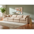Meridian Furniture Comfy Beige Velvet 4-Pc. Modular Sofa
