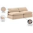 Meridian Furniture Comfy Beige Velvet 2-Pc. Modular Sofa