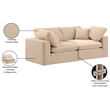 Meridian Furniture Comfy Beige Velvet 2-Pc. Modular Sofa