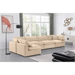 Meridian Furniture Comfy Beige Velvet 5-Pc. Modular Sectional