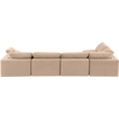Meridian Furniture Comfy Beige Velvet 5-Pc. Modular Sectional