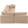 Meridian Furniture Comfy Beige Velvet 5-Pc. Modular Sectional