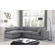 Meridian Furniture Comfy Grey Velvet 4-Pc. Modular Sectional