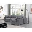 Meridian Furniture Comfy Grey Velvet 4-Pc. Modular Sectional
