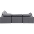 Meridian Furniture Comfy Grey Velvet 4-Pc. Modular Sectional