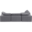 Meridian Furniture Comfy Grey Velvet 4-Pc. Modular Sectional
