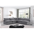 Meridian Furniture Comfy Grey Velvet 5-Pc. Modular Sectional