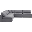 Meridian Furniture Comfy Grey Velvet 5-Pc. Modular Sectional