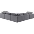 Meridian Furniture Comfy Grey Velvet 5-Pc. Modular Sectional