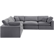 Meridian Furniture Comfy Grey Velvet 5-Pc. Modular Sectional