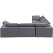 Meridian Furniture Comfy Grey Velvet 5-Pc. Modular Sectional