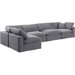 Meridian Furniture Comfy Grey Velvet 5-Pc. Modular Sectional