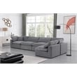 Meridian Furniture Comfy Grey Velvet 5-Pc. Modular Sectional