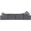 Meridian Furniture Comfy Grey Velvet 5-Pc. Modular Sectional
