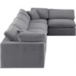 Meridian Furniture Comfy Grey Velvet 5-Pc. Modular Sectional