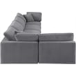Meridian Furniture Comfy Grey Velvet 5-Pc. Modular Sectional