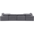 Meridian Furniture Comfy Grey Velvet 6-Pc. Modular Sectional