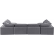 Meridian Furniture Comfy Grey Velvet 6-Pc. Modular Sectional