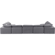 Meridian Furniture Comfy Grey Velvet 7-Pc. Modular Sectional