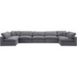 Meridian Furniture Comfy Grey Velvet 7-Pc. Modular Sectional