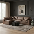 Meridian Furniture Comfy Brown Vegan Leather 4-Pc. Modular Sectional