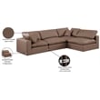 Meridian Furniture Comfy Brown Vegan Leather 4-Pc. Modular Sectional
