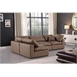 Meridian Furniture Comfy Brown Vegan Leather 4-Pc. Modular Sectional
