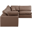 Meridian Furniture Comfy Brown Vegan Leather 4-Pc. Modular Sectional
