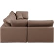 Meridian Furniture Comfy Brown Vegan Leather 4-Pc. Modular Sectional