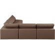 Meridian Furniture Comfy Brown Vegan Leather 5-Pc. Modular Sectional
