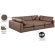 Meridian Furniture Comfy Brown Vegan Leather 6-Pc. Modular Sectional