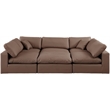 Meridian Furniture Comfy Brown Vegan Leather 6-Pc. Modular Sectional