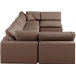 Meridian Furniture Comfy Brown Vegan Leather 6-Pc. Modular Sectional