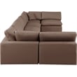Meridian Furniture Comfy Brown Vegan Leather 7-Pc. Modular Sectional