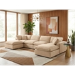Meridian Furniture Comfy Beige Velvet 6-Pc. Modular Sectional