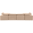 Meridian Furniture Comfy Beige Velvet 6-Pc. Modular Sectional