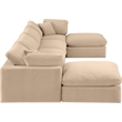 Meridian Furniture Comfy Beige Velvet 6-Pc. Modular Sectional