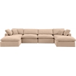 Meridian Furniture Comfy Beige Velvet 6-Pc. Modular Sectional