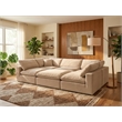 Meridian Furniture Comfy Beige Velvet 6-Pc. Modular Sectional