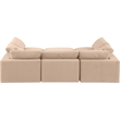 Meridian Furniture Comfy Beige Velvet 6-Pc. Modular Sectional