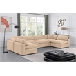 Meridian Furniture Comfy Beige Velvet 6-Pc. Modular Sectional